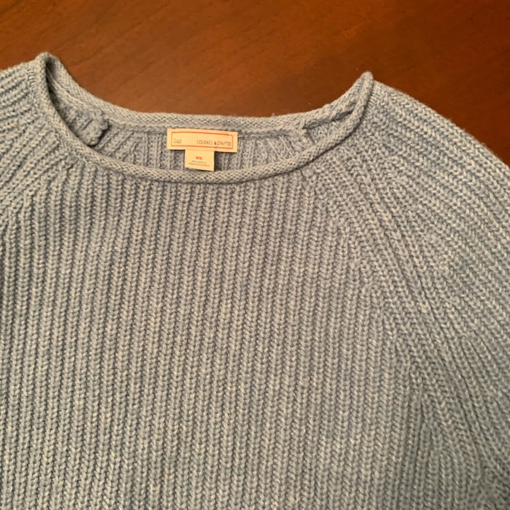 Gap blue cotton wool blend sweater